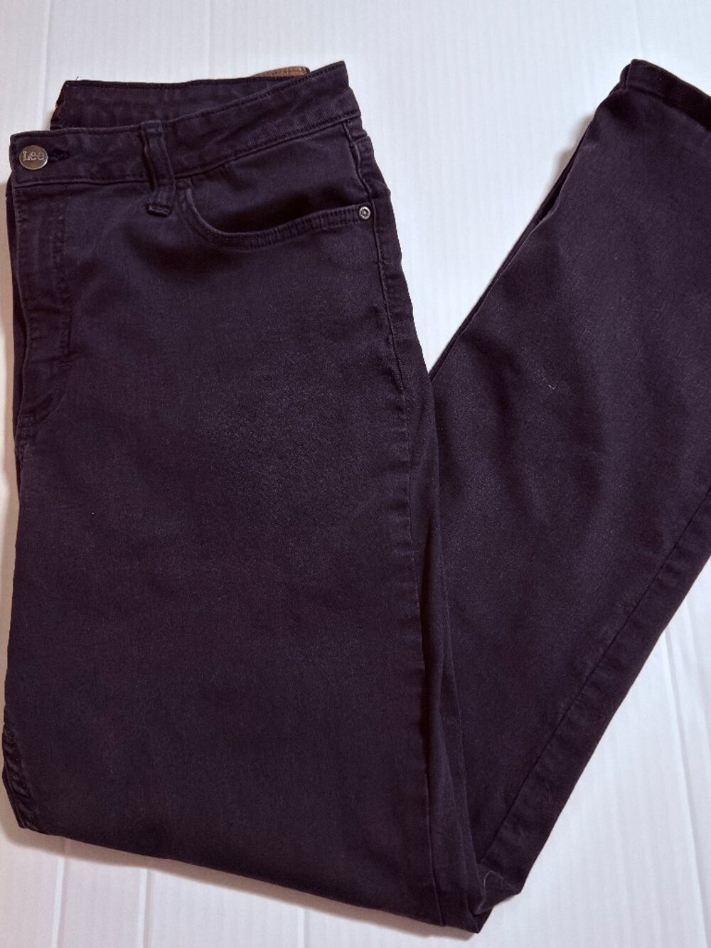 Classic Black Womens Lee Denim Jeans Size 18 L